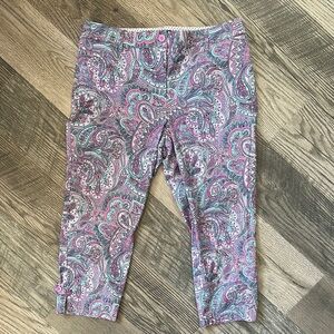 Talbots Paisley Print the perfect crop‎ womens size 12P